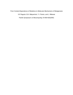 From Context-Dependence of Mutations to Molecular Mechanisms