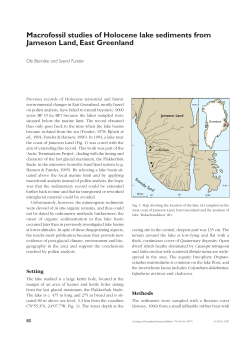 Macrofossil studies of Holocene lake sediments from