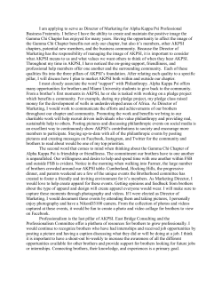 I am applying to serve as Director of Marketing for Alpha