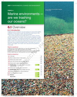 6 Marine environments — are we trashing our oceans?