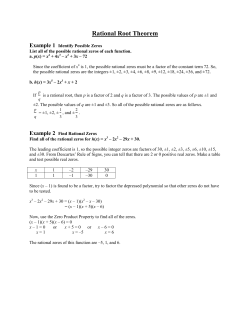 Rational Root Theorem
