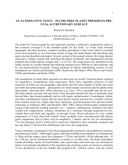 AN ALTERNATIVE VENUS &ndash; PLUME