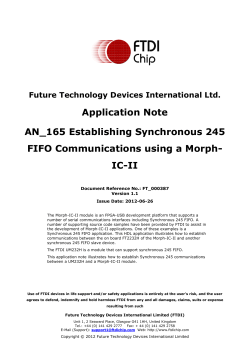 AN_165 Establishing Synchronous 245 FIFO Communications using