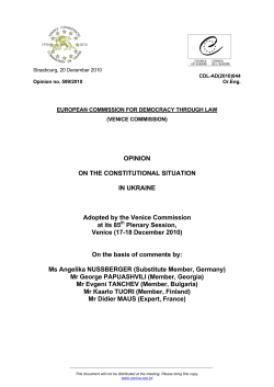opinion on the constitutional situation in Ukraine