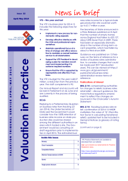 Issue 32 - Valuation Tribunal Service