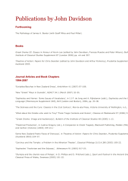 Publications by John Davidson - Victoria University of Wellington