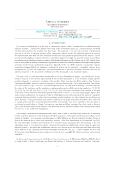 Research Statement - Purdue Math