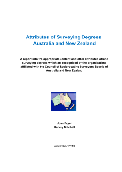 Attributes of Surveying Degrees: Australia and New Zealand