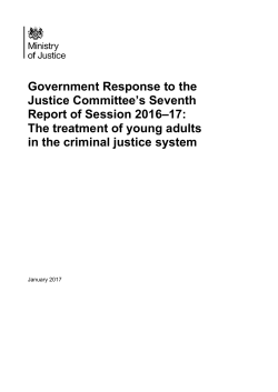 Government Response to the Justice Committee`s Seventh Report of
