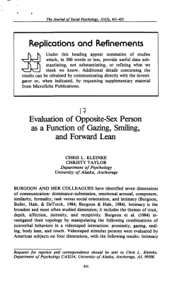 Evaluation of Opposite-Sex Person as a