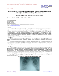Scorpion sting envenomation presenting with pulmonary edema