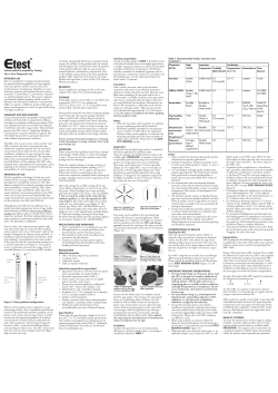 Figure 1: Etest gradient configuration When an Etest gradient strip is