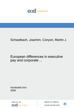 European differences in executive pay and corporate