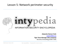 Lesson 5: Network perimeter security