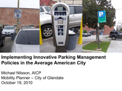 Implementing Innovative Parking Management Policies in the