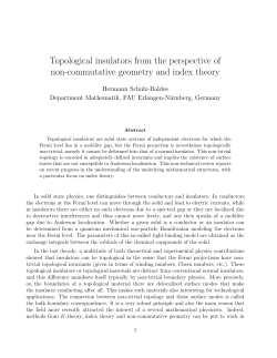 Topological insulators from the perspective of non