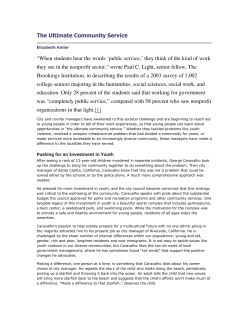 The Ultimate Community Service &ldquo;When students hear the words