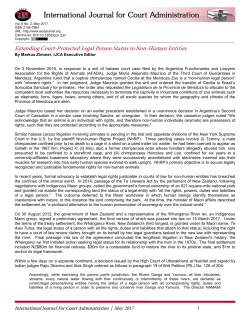 Extending Court-Protected Legal Person Status to Non