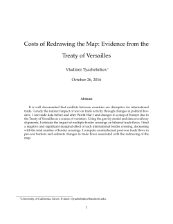 Costs of Redrawing the Map: Evidence from the Treaty of Versailles