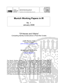 An identity based approach for the analysis of Croatian foreign policy