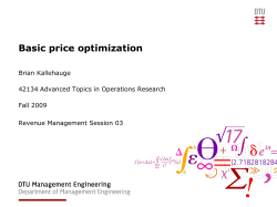 Basic price optimization