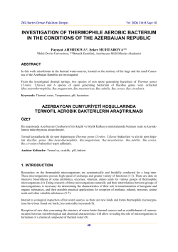 investigation of thermophile aerobic bacterium in the conditions