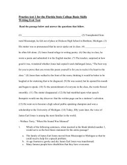 Practice test 1 for the Florida State College Basic Skills