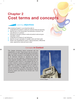 Cost terms and concepts - McGraw Hill Higher Education