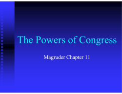 The Powers of Congress
