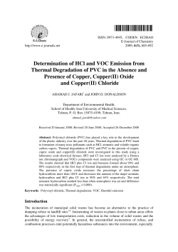 Determination of HCl and VOC Emission from Thermal