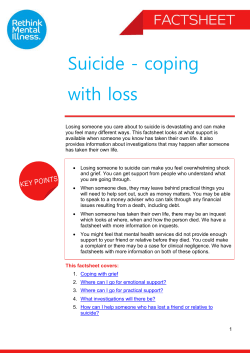 Suicide - coping with loss