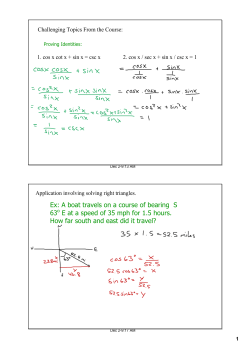 Ex: A boat travels on a course of bearing S 63o E at a speed of 35