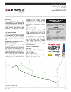 Gulf Crossing Pipel - Pipeline Safety Info