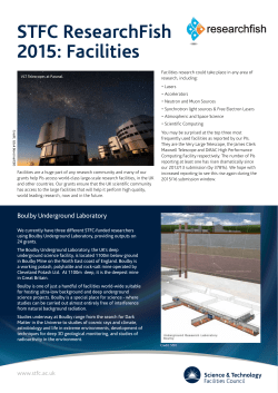 STFC ResearchFish 2015: Facilities