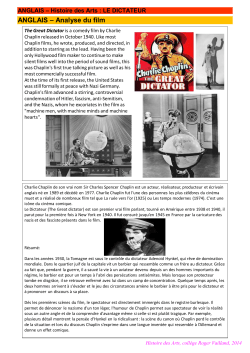 ANGLAIS &ndash; Analyse du film