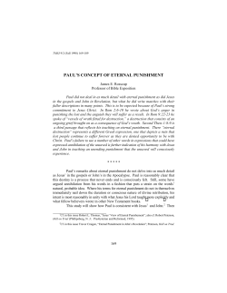 paul`s concept of eternal punishment