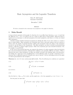 Slant Asymptotes and the Legendre Transform