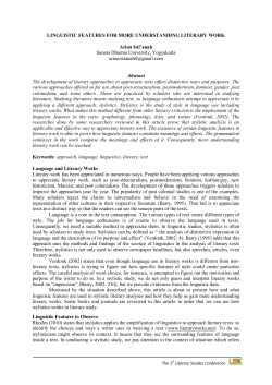 LINGUISTIC FEATURES FOR MORE