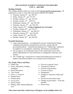 ADVANCED PLACEMENT UNITED STATES HISTORY UNIT 6