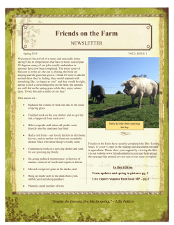 Spring 2015 - Friends on the Farm
