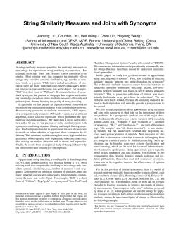 String Similarity Measures and Joins with Synonyms