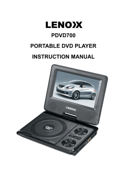 Lenoxx PDVD700 Portable DVD Player User Manual