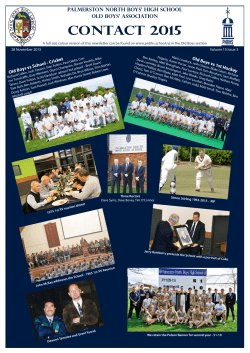 Term 4, 2015 Newsletter - Palmerston North Boys` High