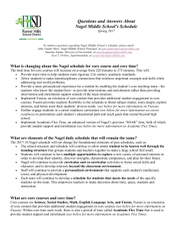 Questions and Answers About Nagel Middle School`s Schedule