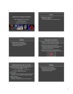 Advanced Computer Graphics To Do Outline Discrete