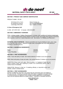 material safety data sheet sp-200