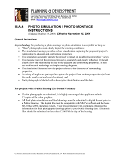 Guideline III.A.4 Photo Simulation Instructions