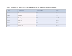Sizing: Measure cast length and circumference for best fit. Maximum