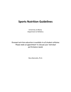 Sports Nutrition Guidelines