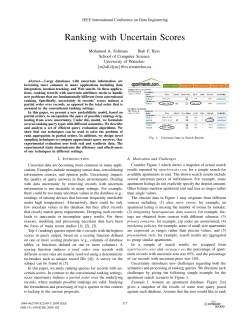 Ranking with Uncertain Scores - the David R. Cheriton School of